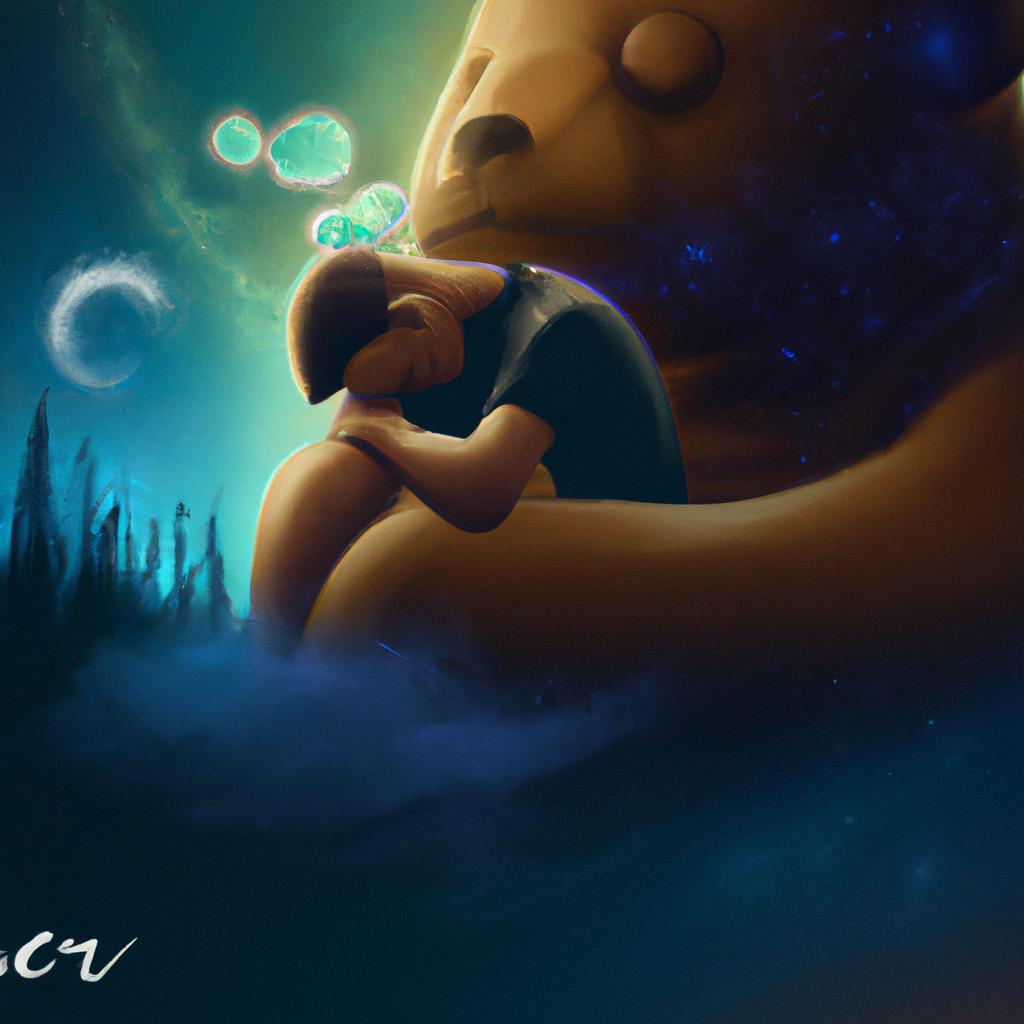 Imagem de capa do post "Descubra o Significado de Sonhar com Urso: Surpreenda-se!" com um desenho digital