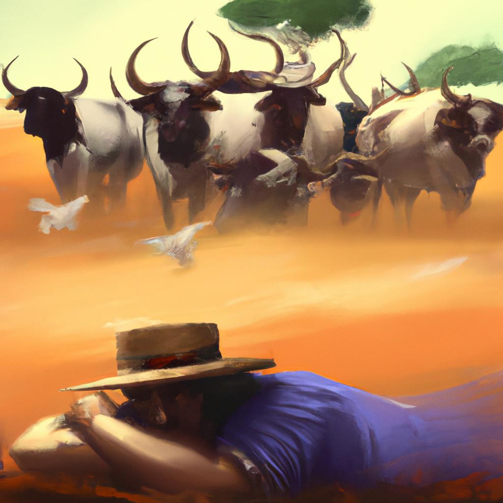Imagem de capa do post "Sonhar com Boiada de Gado: Descubra seu Significado!" com um desenho digital