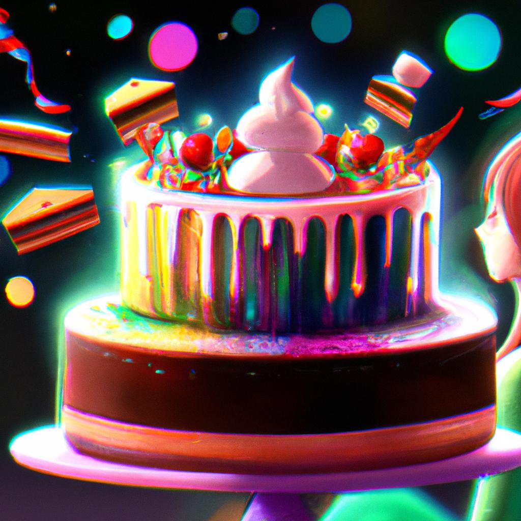 Imagem de capa do post "Descubra o Significado de Sonhar com Bolos de Festa!" com um desenho digital
