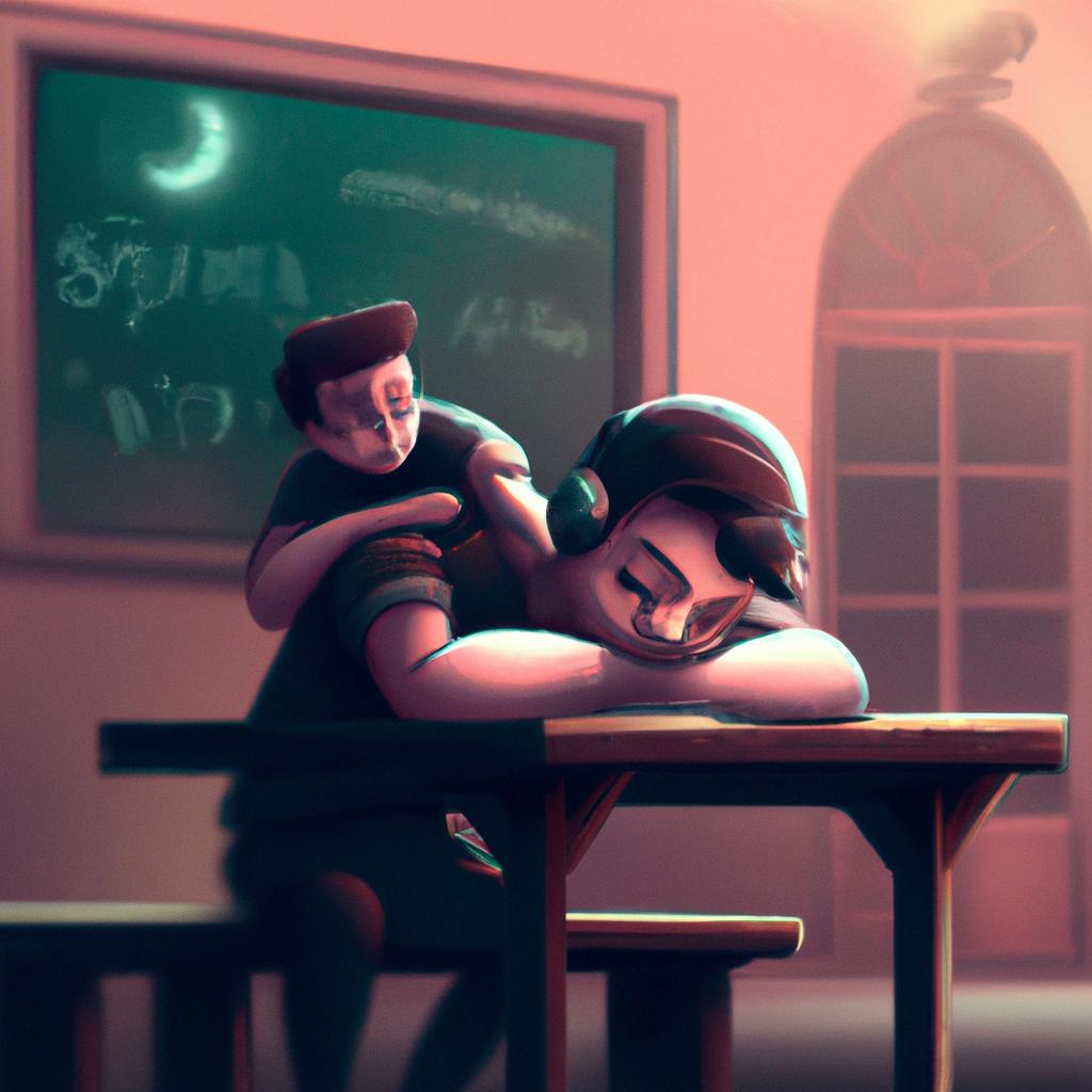 Imagem de capa do post "Sonhar com Briga na Escola: O Significado Revelado!" com um desenho digital