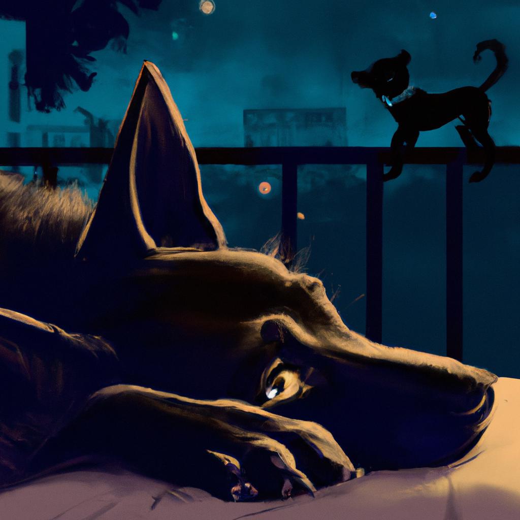 Imagem de capa do post "Descubra o que Significa Sonhar com Cachorro Preto Mordendo" com um desenho digital