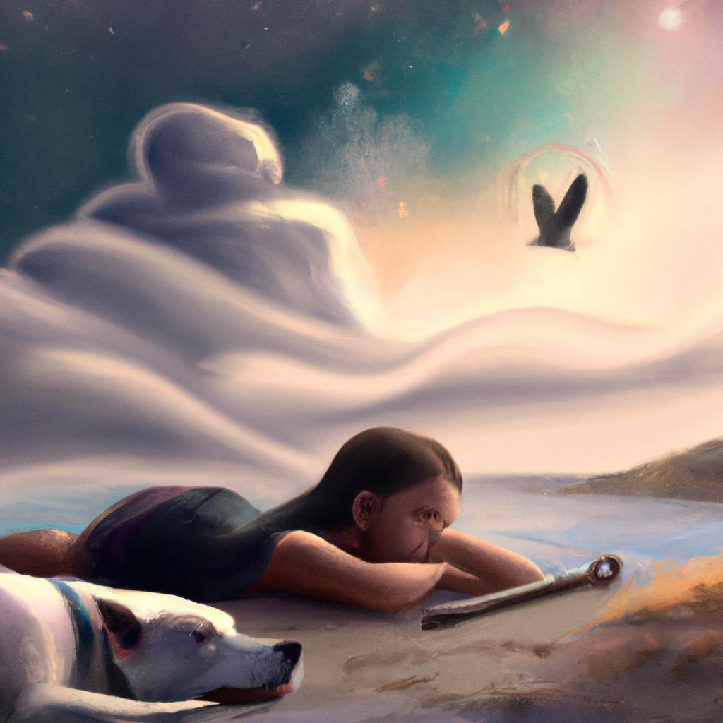 Imagem de capa do post "Sonhar com Cachorro: Descubra o Significado Real!" com um desenho digital