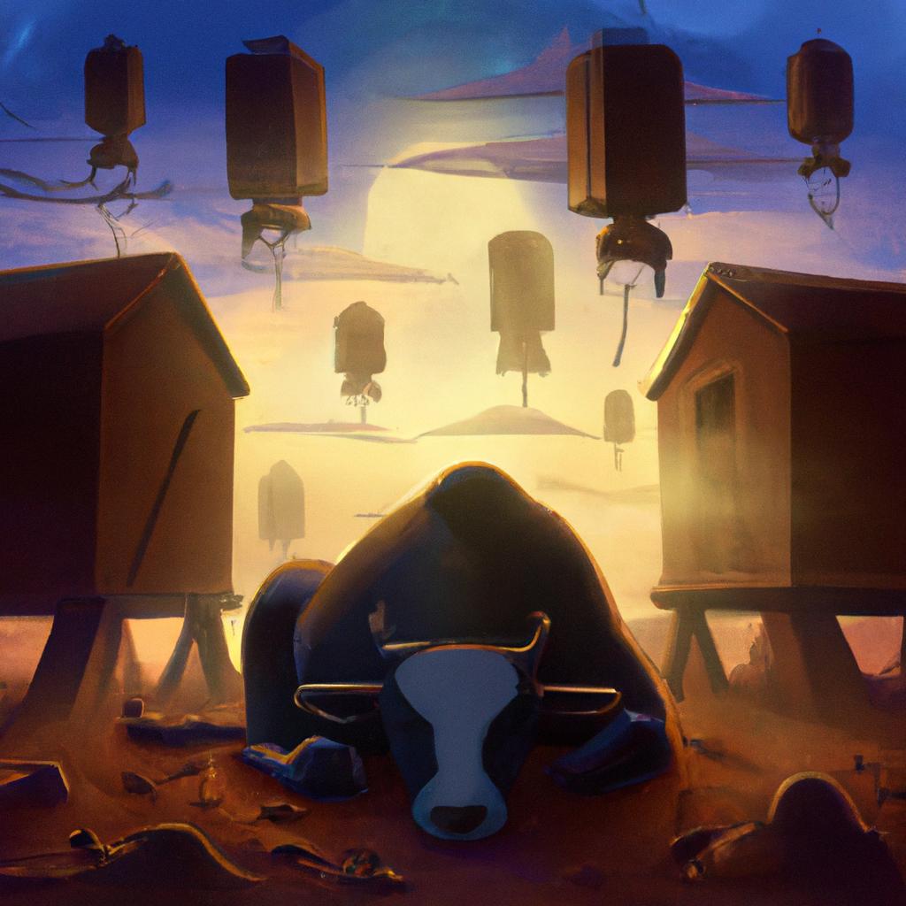 Imagem de capa do post "Descubra o que Significa Sonhar com Carne de Vaca!" com um desenho digital