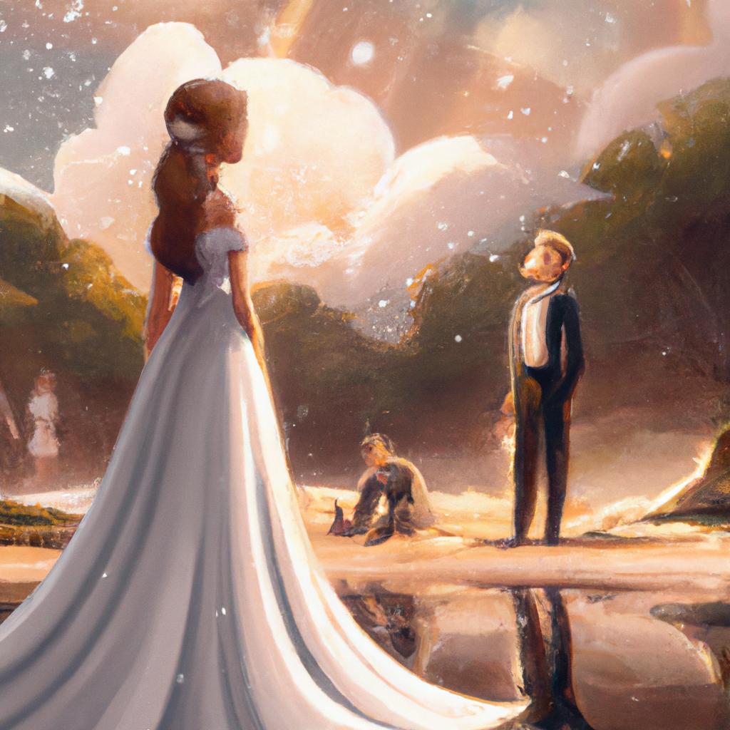 Imagem de capa do post "Descubra o Significado de Sonhar com Casamento de Desconhecido!" com um desenho digital