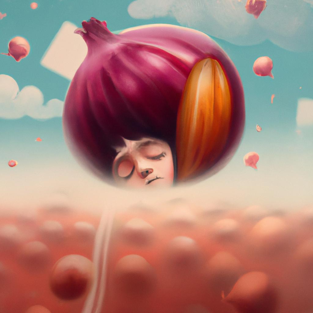 Imagem de capa do post "Cebola Picada: Descubra o Significado do Sonho Agora!" com um desenho digital