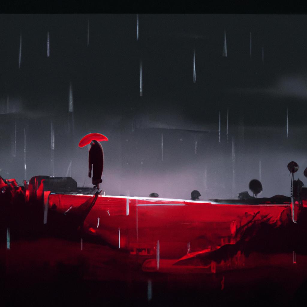 Imagem de capa do post "Significado de Sonhar com Chuva de Sangue: O Que Isso Revela?" com um desenho digital