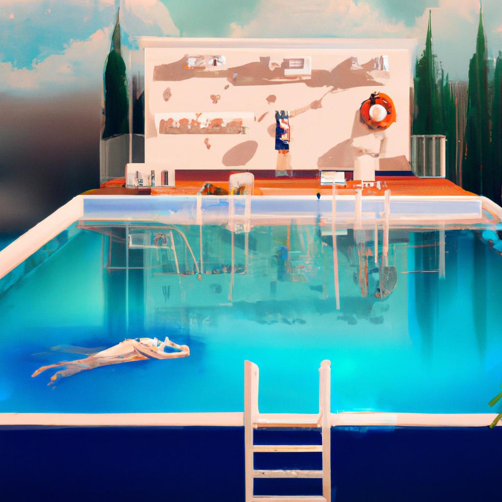 Imagem de capa do post "Sonhar com Clube de Piscina: Descubra o Significado!" com um desenho digital