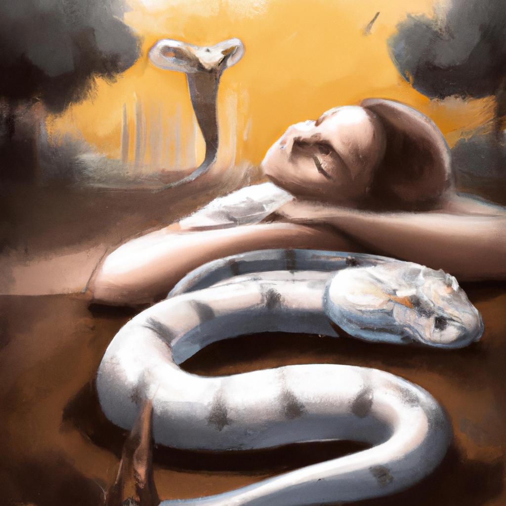 Imagem de capa do post "Descubra o Significado Bíblico de Sonhar com Cobra Branca!" com um desenho digital
