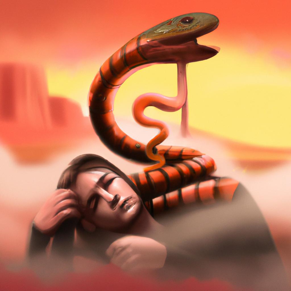 Imagem de capa do post "Sonhar com Cobra Coral: Descubra o que Significa!" com um desenho digital