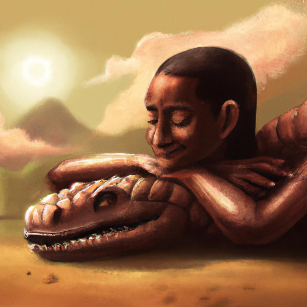 Imagem de capa do post "Descubra o Significado de Sonhar com Cobra Marrom Grande!" com um desenho digital