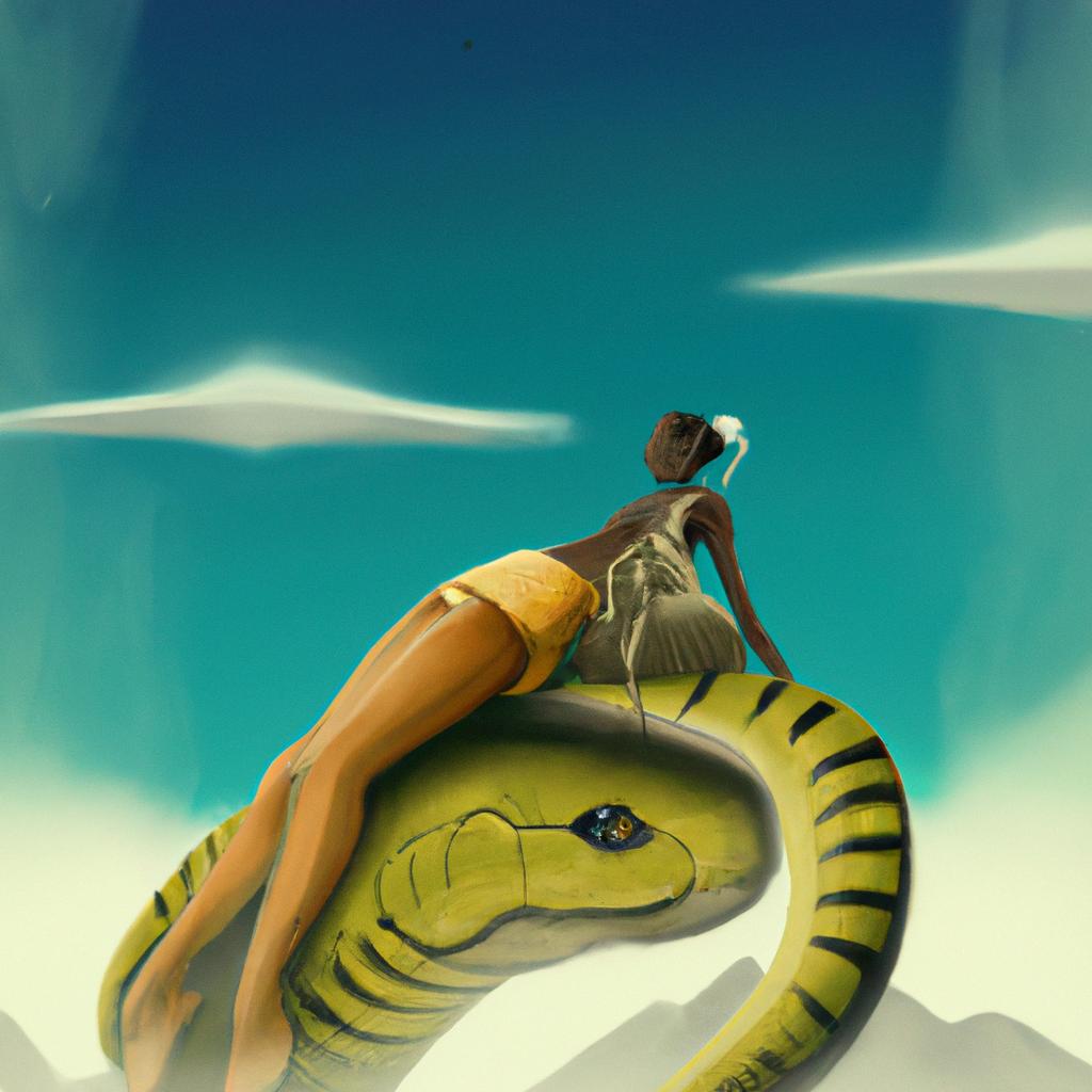 Imagem de capa do post "Cobra Pequena Picando no Sonho: Descubra o Significado!" com um desenho digital