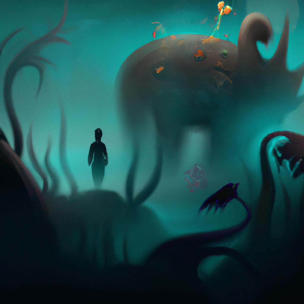Imagem de capa do post Descubra o Significado de Sonhar com Criaturas Estranhas! com um desenho digital