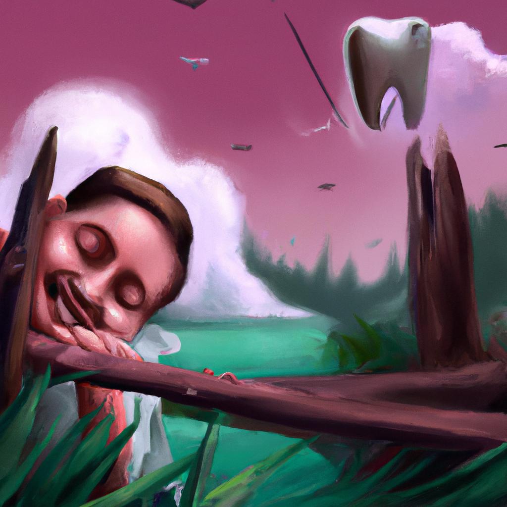 Imagem de capa do post "Descubra o Significado de Sonhar com Dentes Caindo no Espiritismo!" com um desenho digital