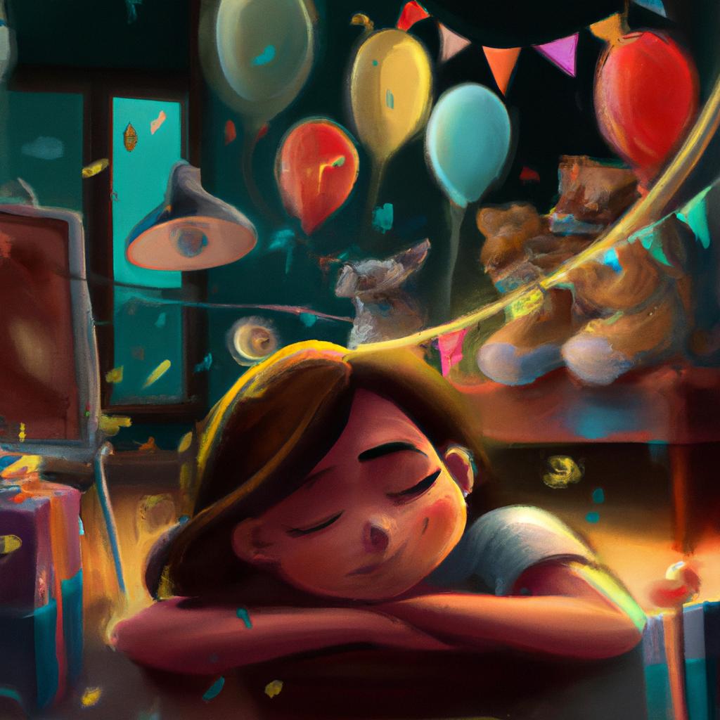 Imagem de capa do post "Descubra o Significado de Sonhar com Festa de Aniversário Infantil!" com um desenho digital
