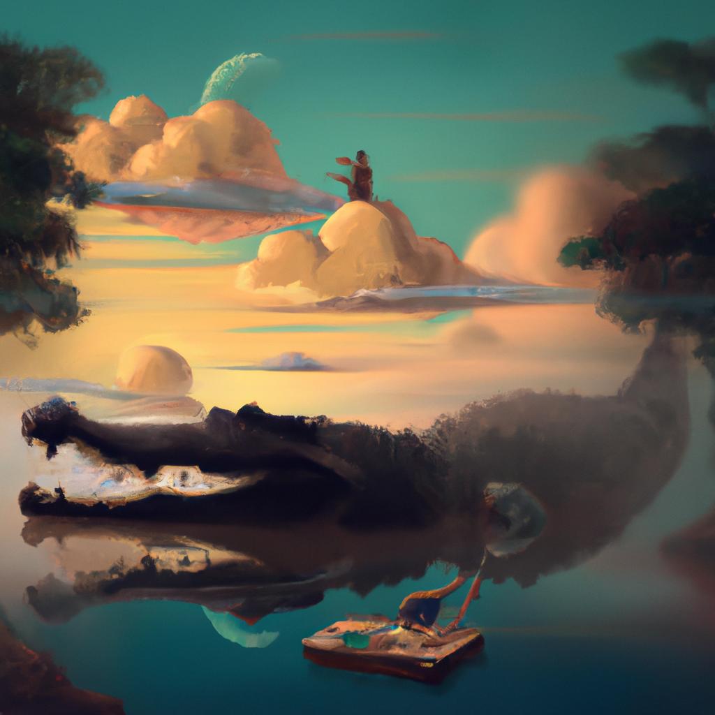 Imagem de capa do post "Descubra o Significado do Sonho com Jacaré em Água Suja!" com um desenho digital