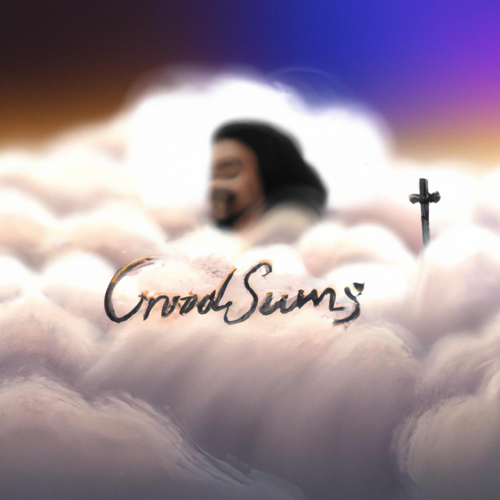 Imagem de capa do post "Descubra o Significado de Sonhar com Jesus Cristo nas Nuvens!" com um desenho digital