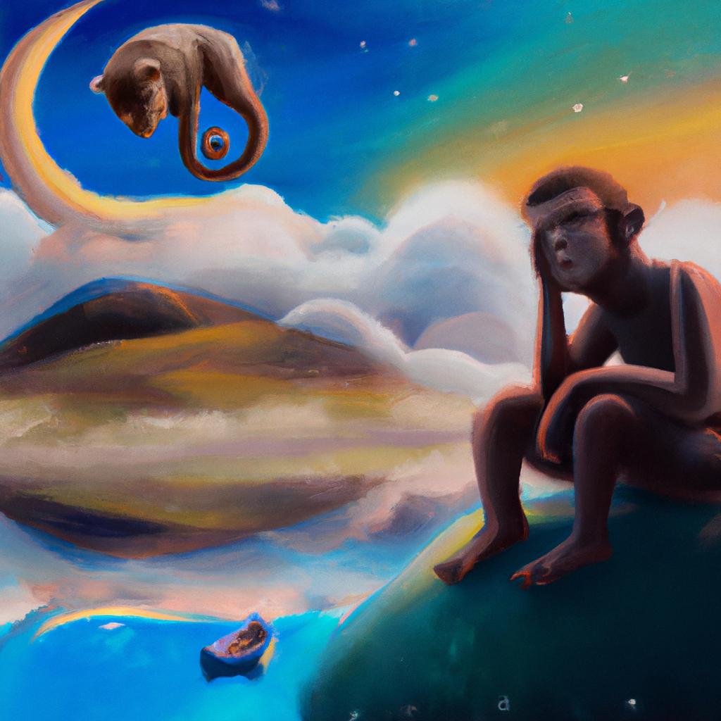 Imagem de capa do post Sonhar com Macaco: Descubra o Significado Profundo! com um desenho digital
