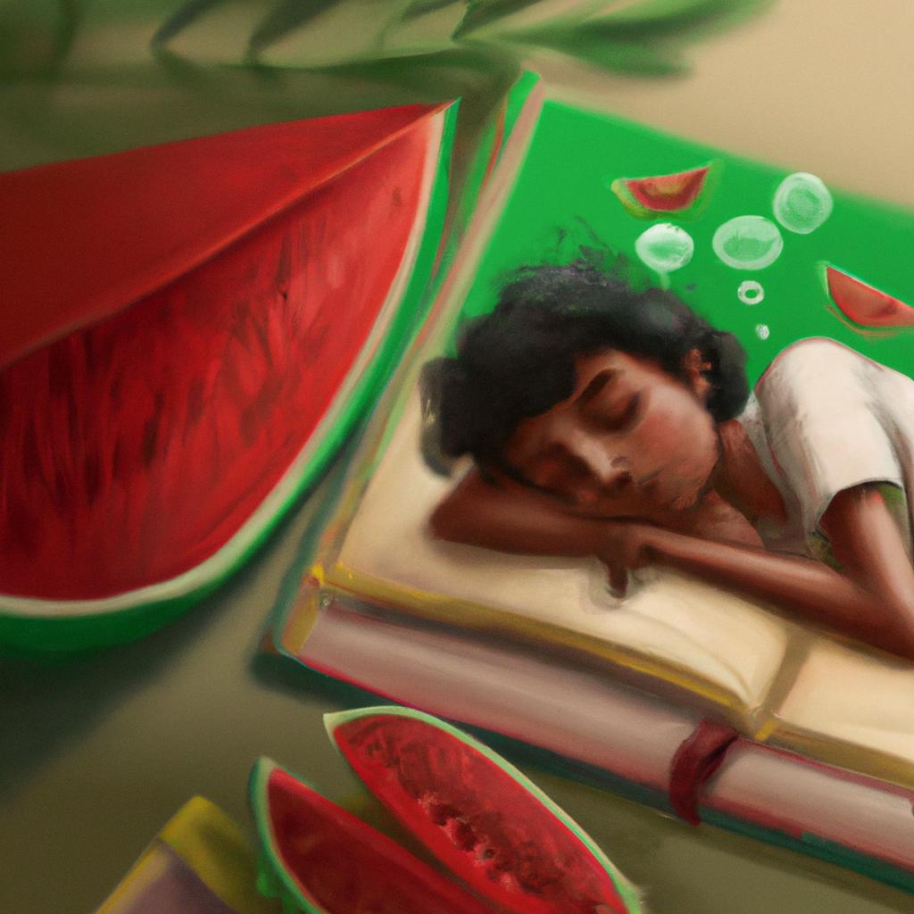 Imagem de capa do post Descubra o Significado de Sonhar com Melancia: Livro dos Sonhos! com um desenho digital