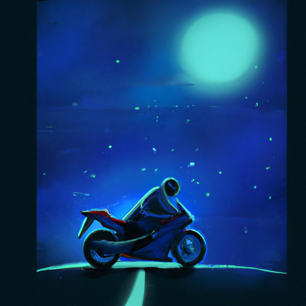 Imagem de capa do post Sonhar com Moto Azul: Descubra O Que Significa! com um desenho digital