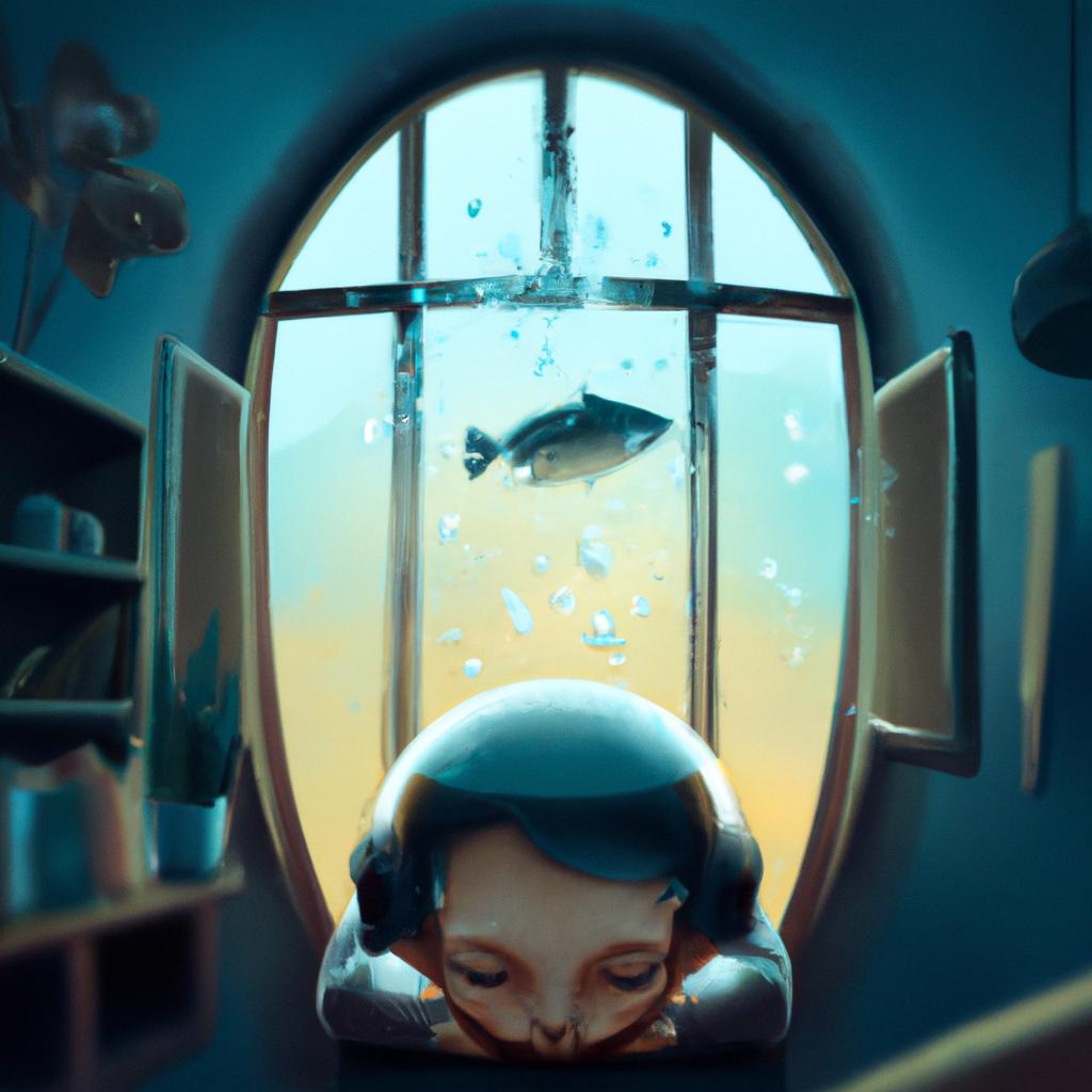 Imagem de capa do post "Descubra o Significado de Sonhar com Muita Água Dentro de Casa!" com um desenho digital