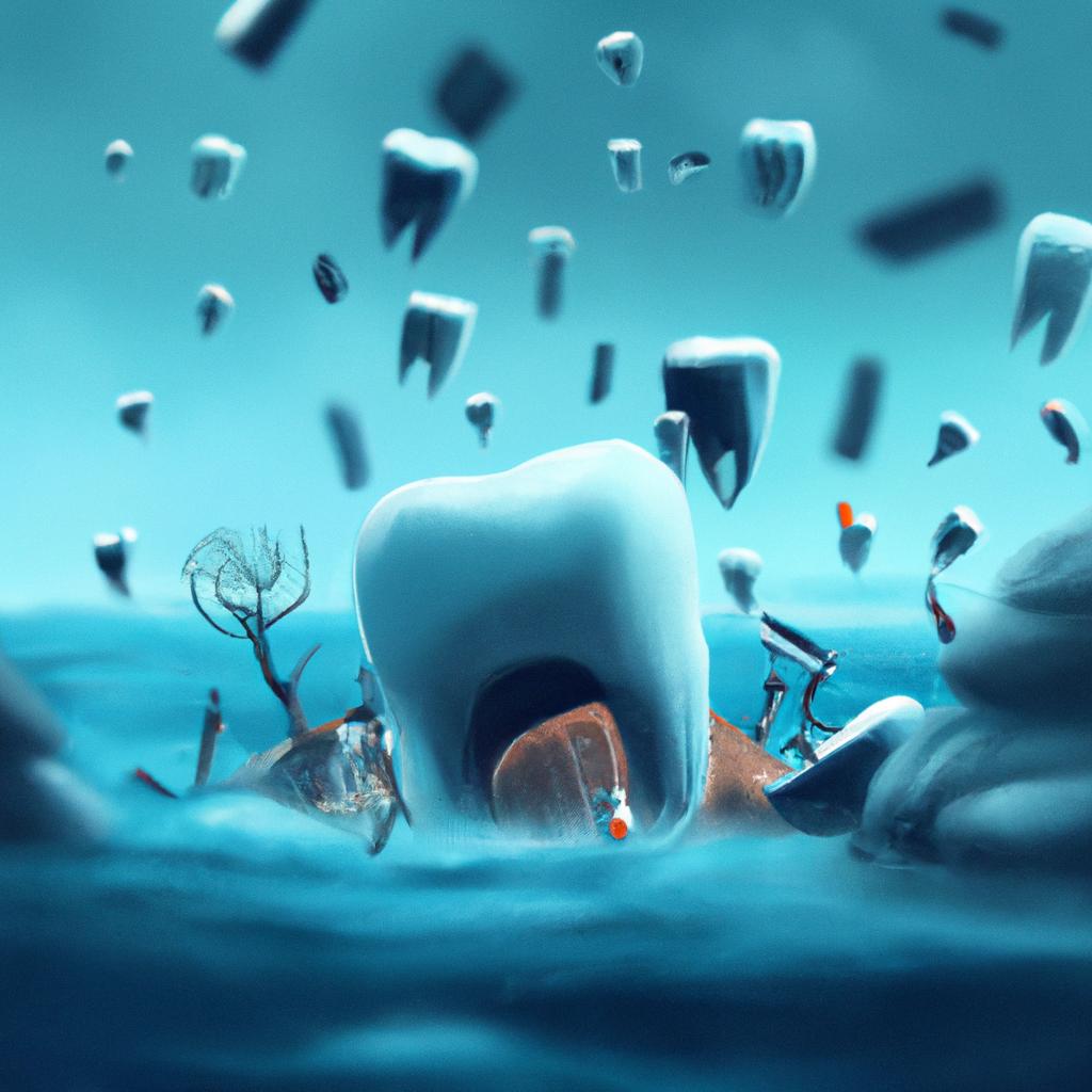 Imagem de capa do post "Descubra o Significado de Sonhar com Muitos Dentes Caindo!" com um desenho digital
