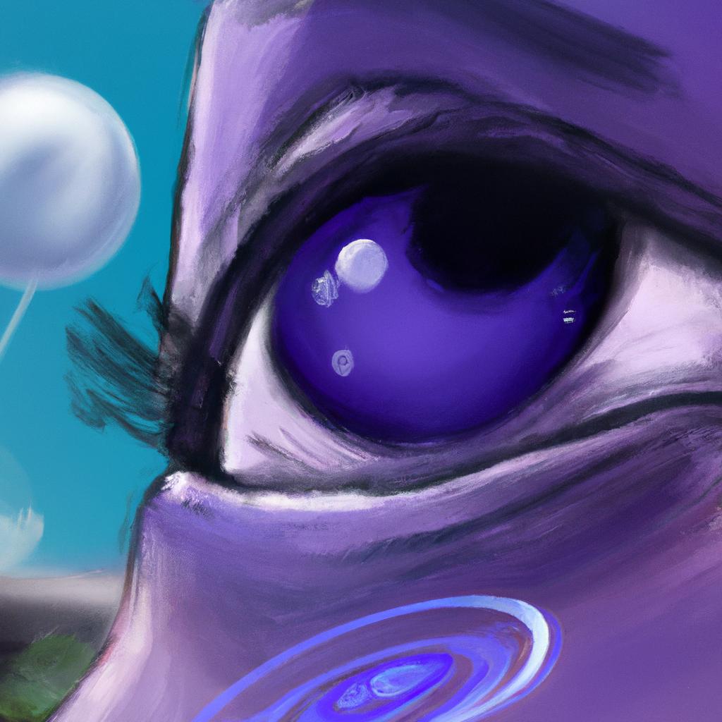 Imagem de capa do post "Descubra o Significado de Sonhar com Olho Roxo!" com um desenho digital