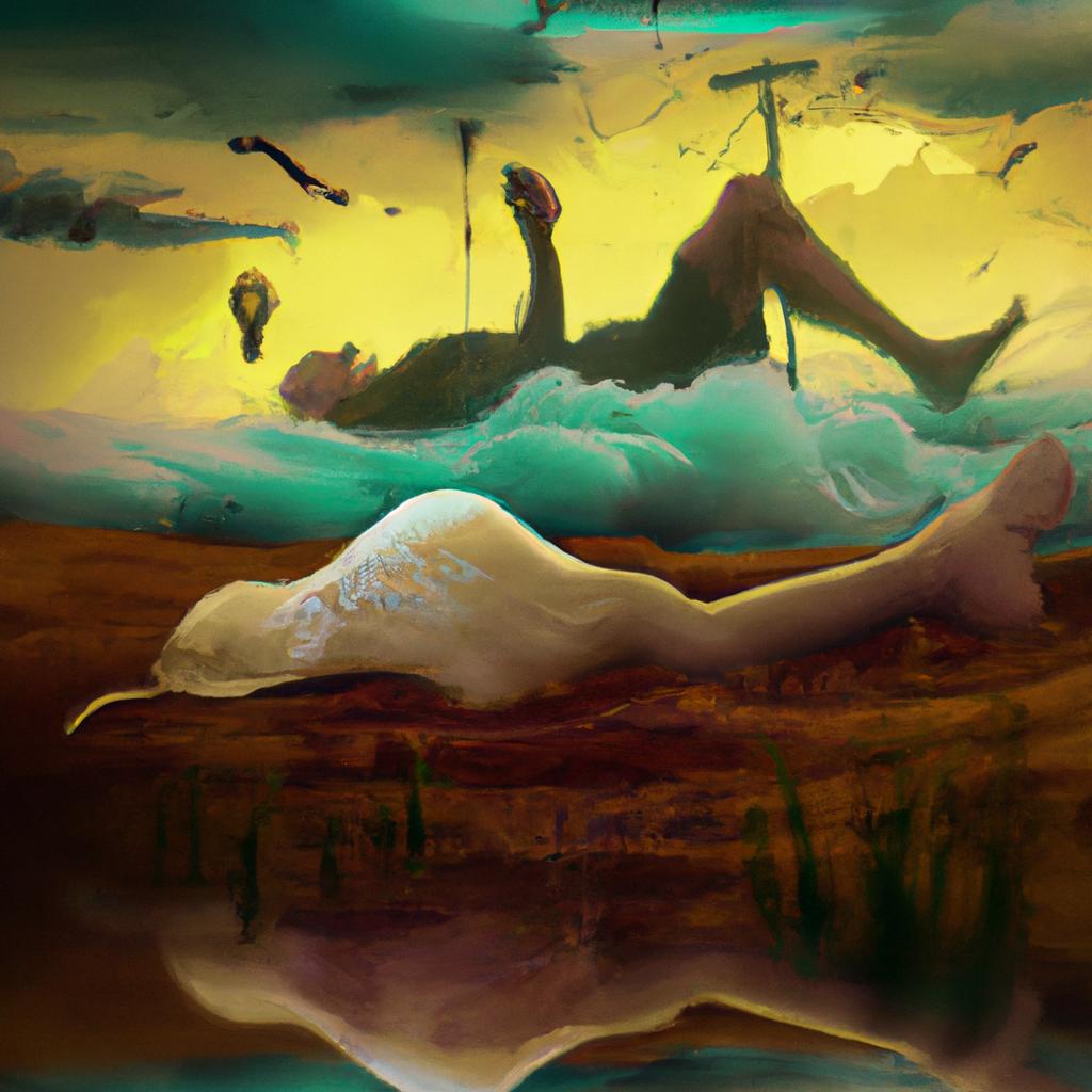 Imagem de capa do post "Sonhar com Perna Quebrada: Entenda o Significado dos Seus Sonhos!" com um desenho digital