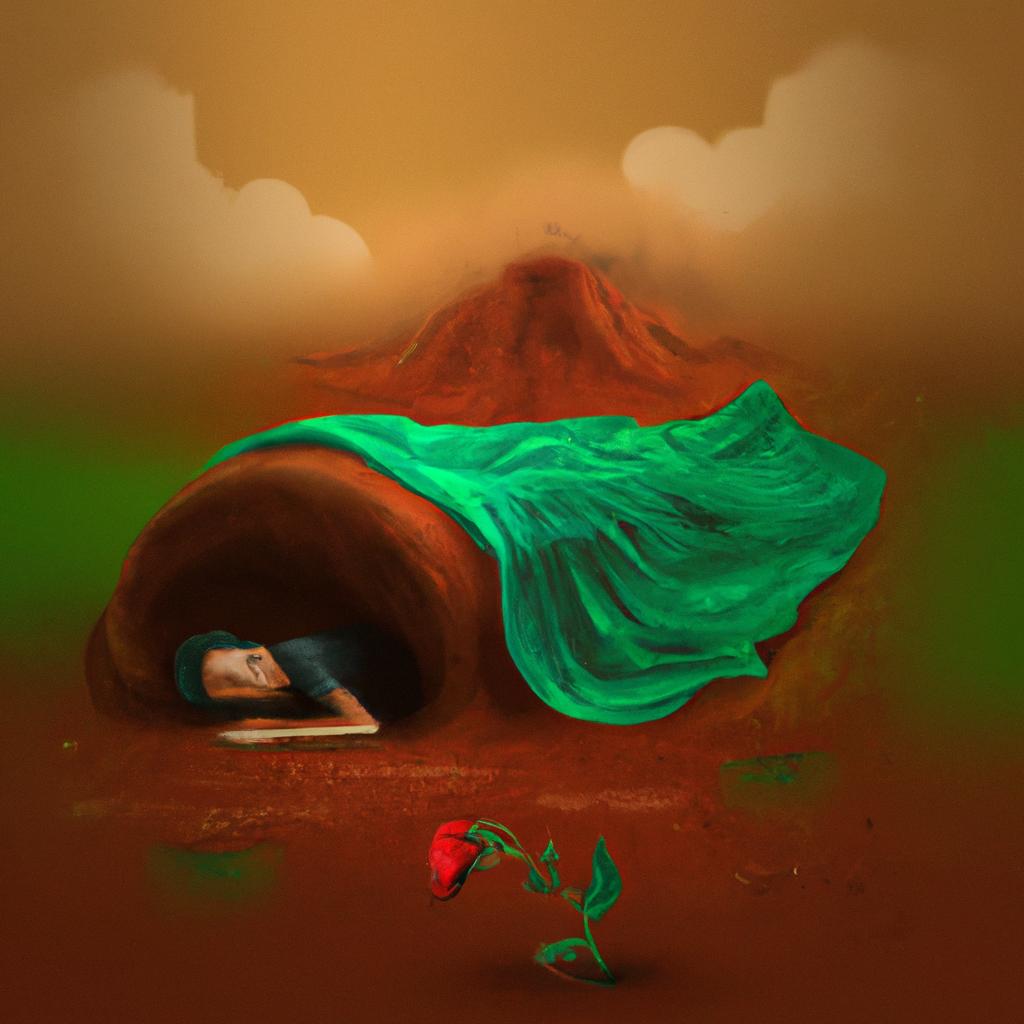 Imagem de capa do post "Sonhar com Pessoa Enterrada na Terra: Entenda o Significado!" com um desenho digital