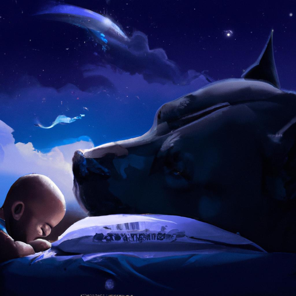 Imagem de capa do post "Sonhar com Pitbull Preto: Descubra o Significado Oculto!" com um desenho digital