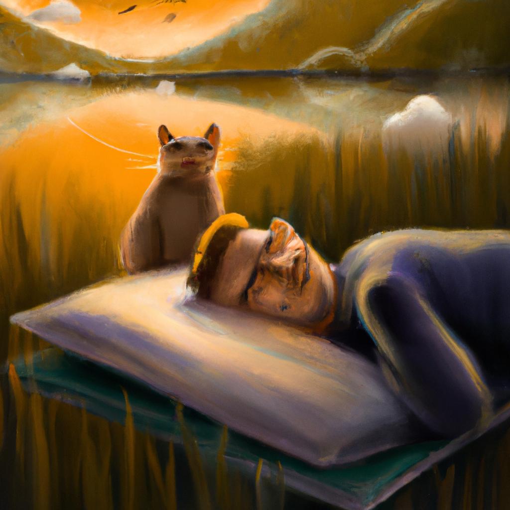 Imagem de capa do post "Sonhar com Rato e Gato: O que Significa?" com um desenho digital