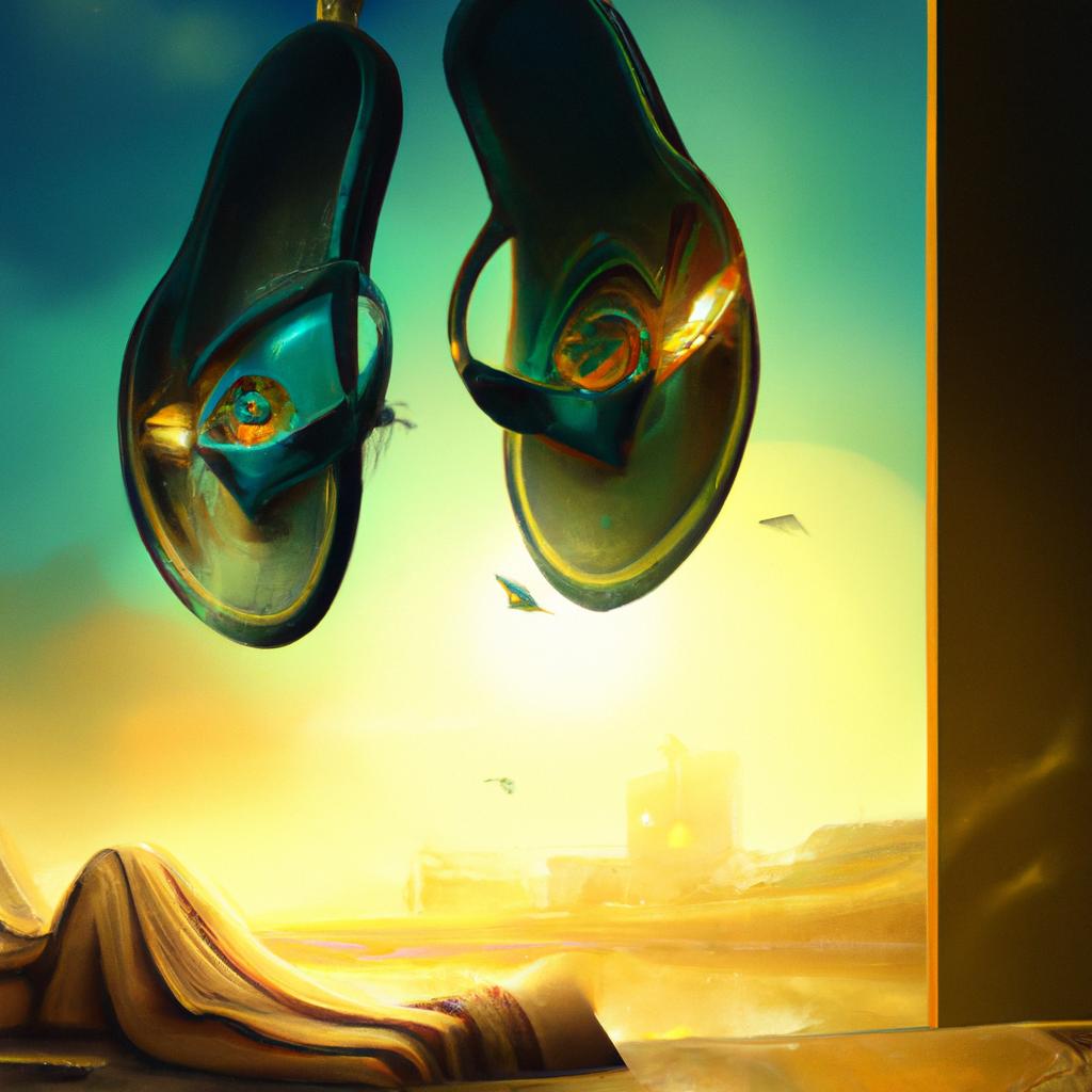 Imagem de capa do post "Descubra o Significado de Sonhar com Sandália de Salto!" com um desenho digital