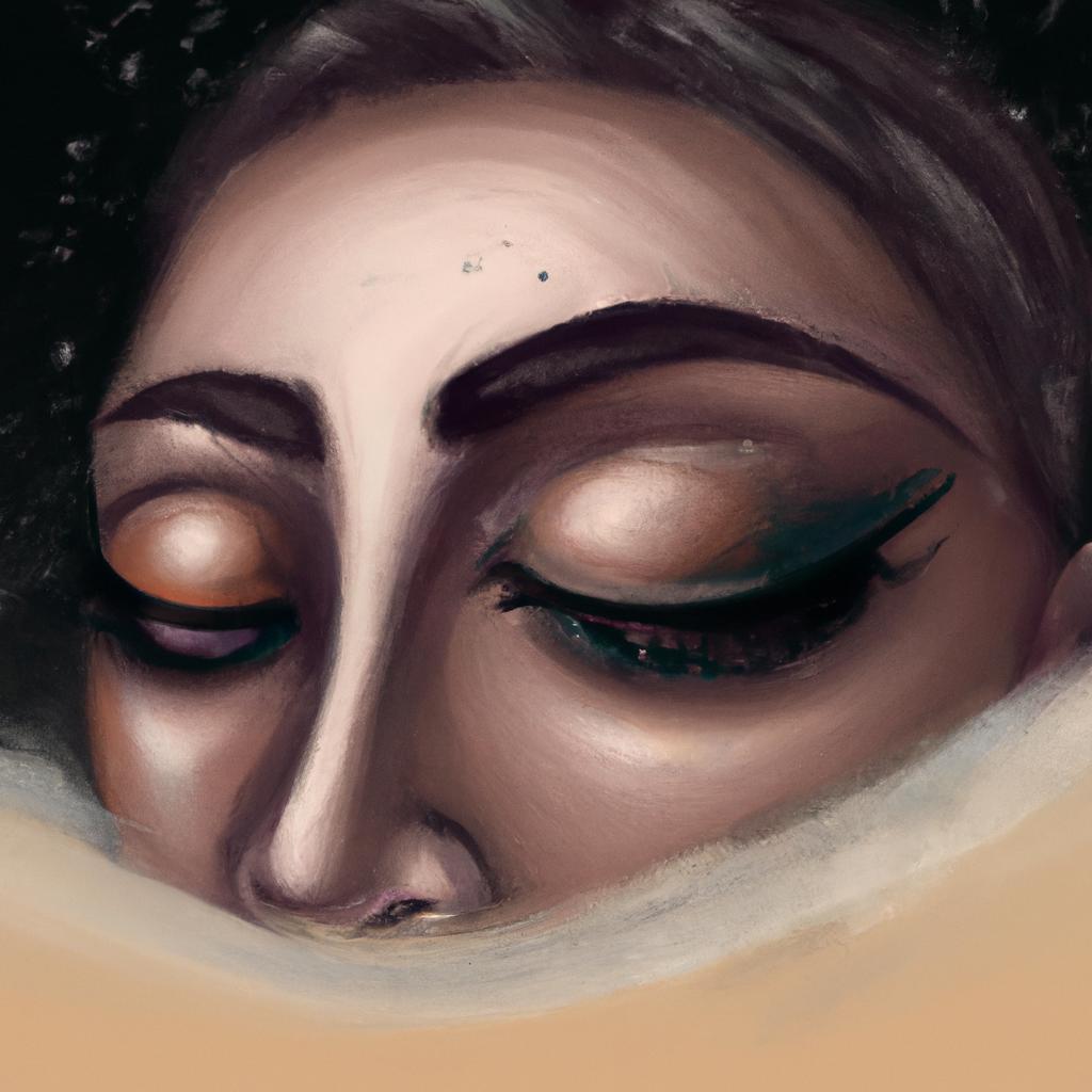 Imagem de capa do post "Descubra o Significado de Sonhar com Sobrancelha Preta!" com um desenho digital