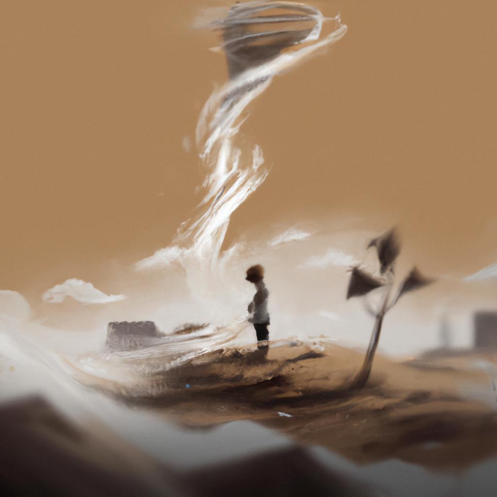 Imagem de capa do post "Sonhar com Tornado de Vento: A Verdade Por Trás dos Significados!" com um desenho digital