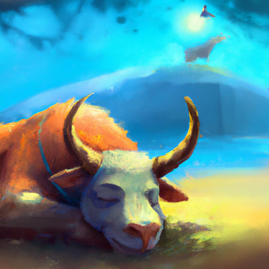 Imagem de capa do post "Descubra o Significado de Sonhar com Touro Jogo do Bicho!" com um desenho digital