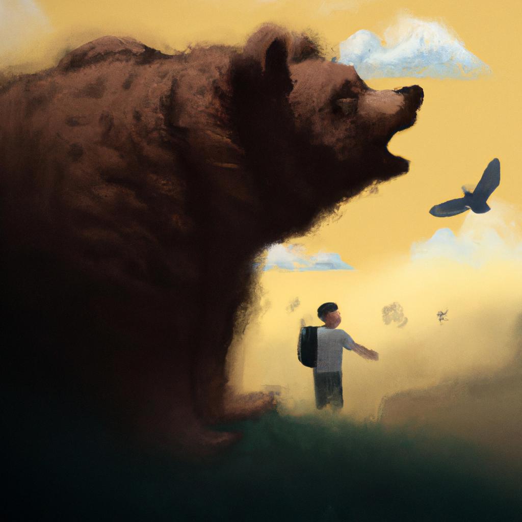 Imagem de capa do post "Sonhar com Urso Atacando: Entenda o Significado Deste Sonho!" com um desenho digital