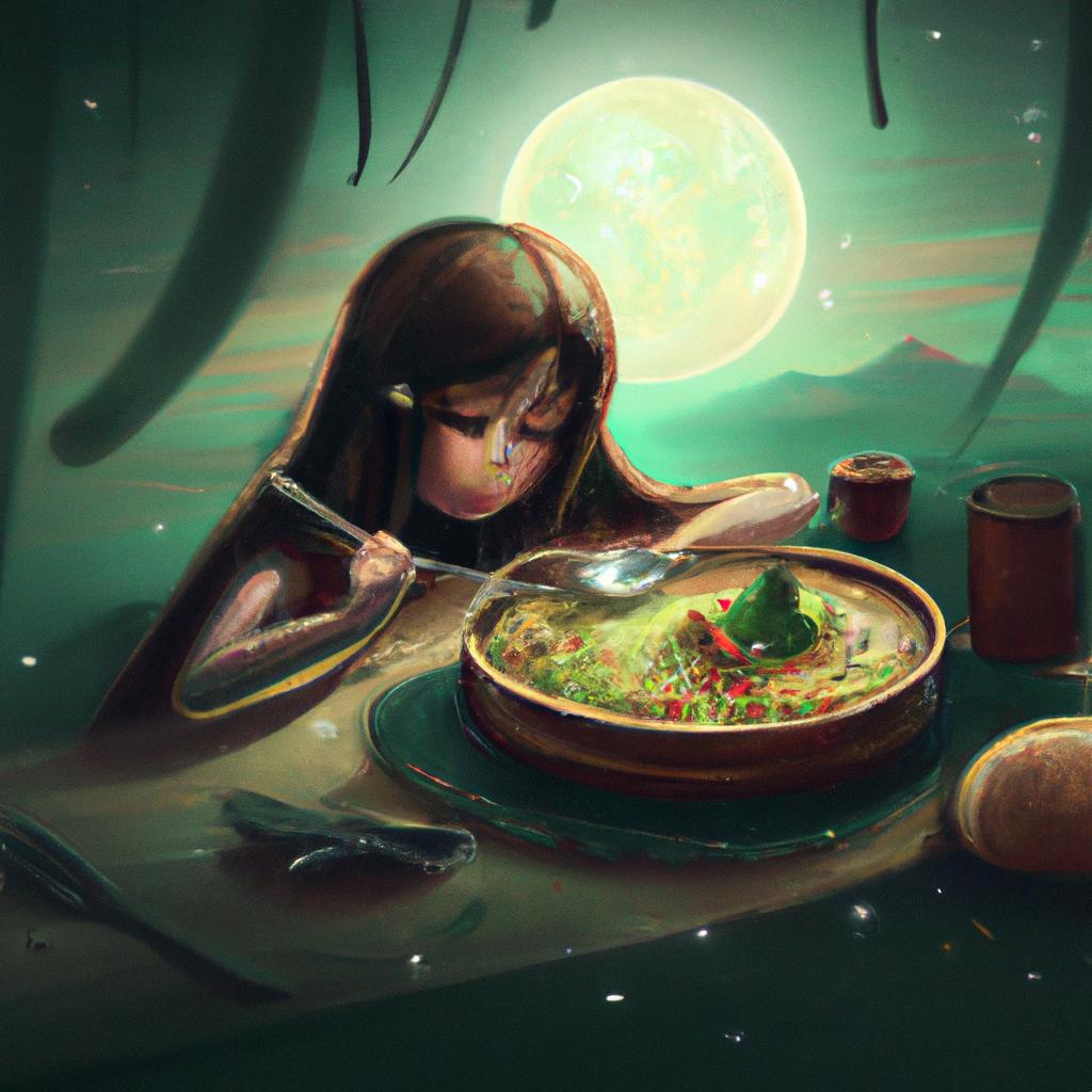Imagem de capa do post "Descubra o Significado de Sonhar Comendo Farofa!" com um desenho digital