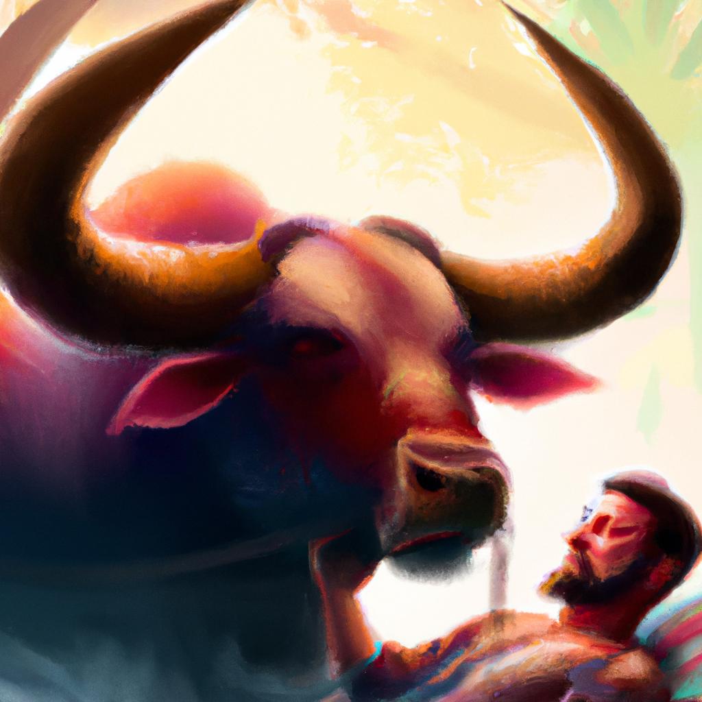 Imagem de capa do post Descubra o Significado do "Sonho com Boi Bravo"! com um desenho digital