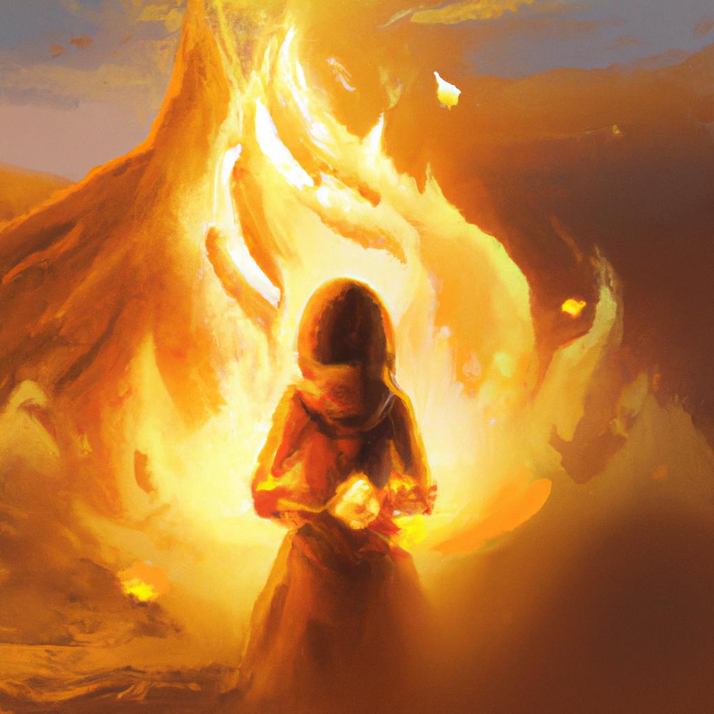Imagem de capa do post "Sonho com Fogo: Descubra o Significado Oculto!" com um desenho digital