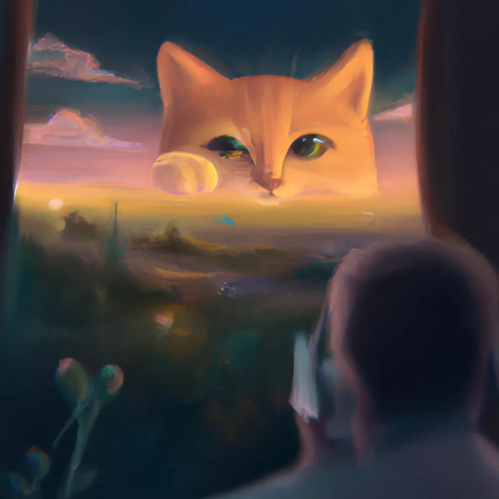 Fotos sonhar com gato olhando para mim