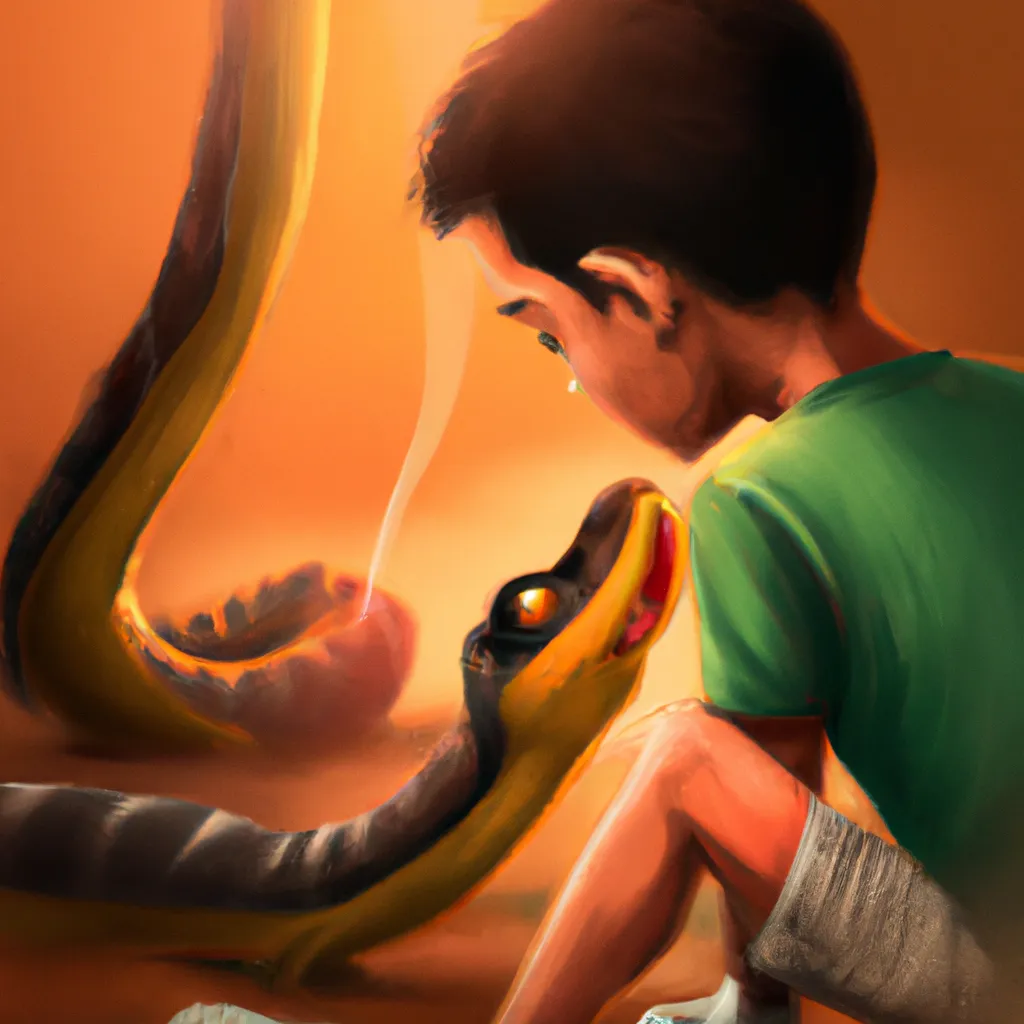 Ideias sonhar brincando com cobra