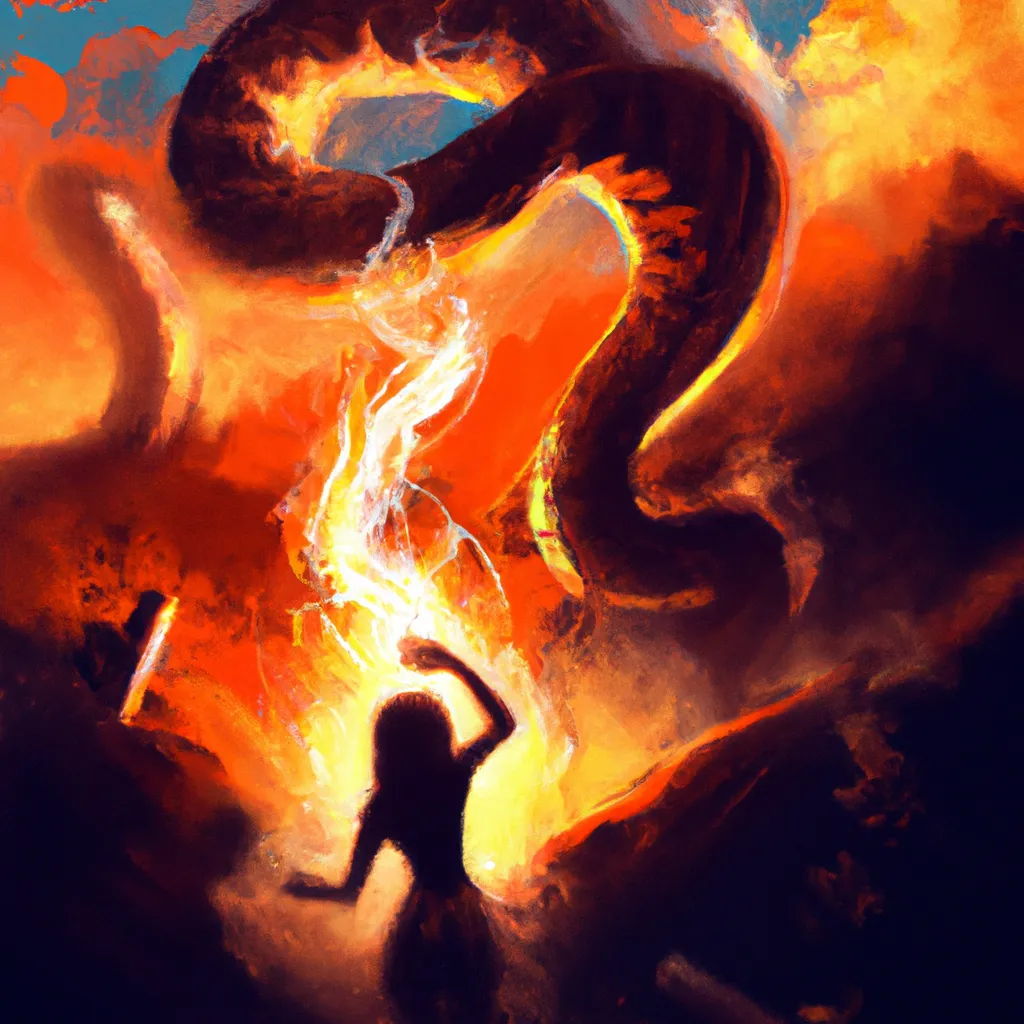 Ideias sonhar com cobra pegando fogo
