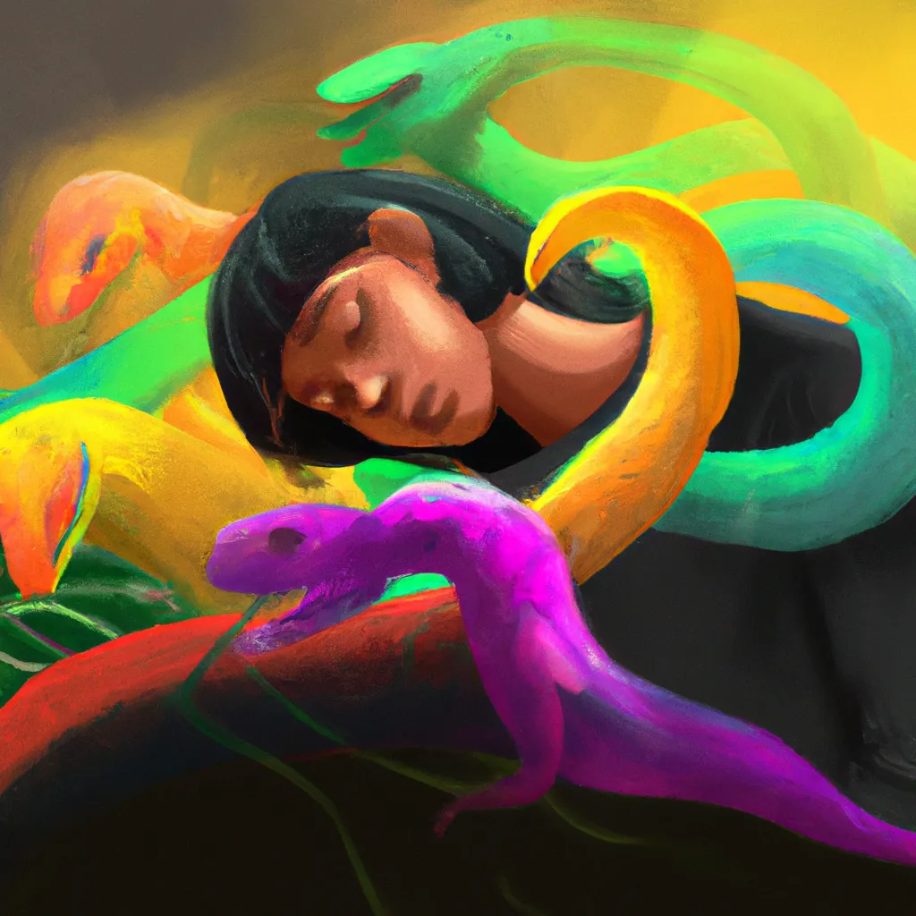 Ideias sonhar com varias cobras de varias cores