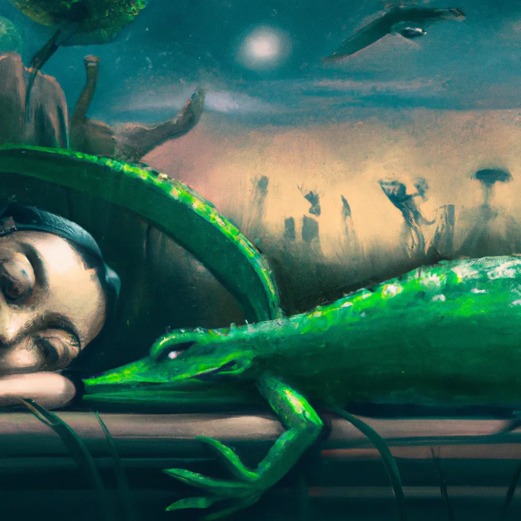 Imagens sonhar com calango verde
