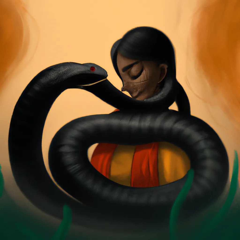 Imagens sonhar com cobra preta mordendo 1