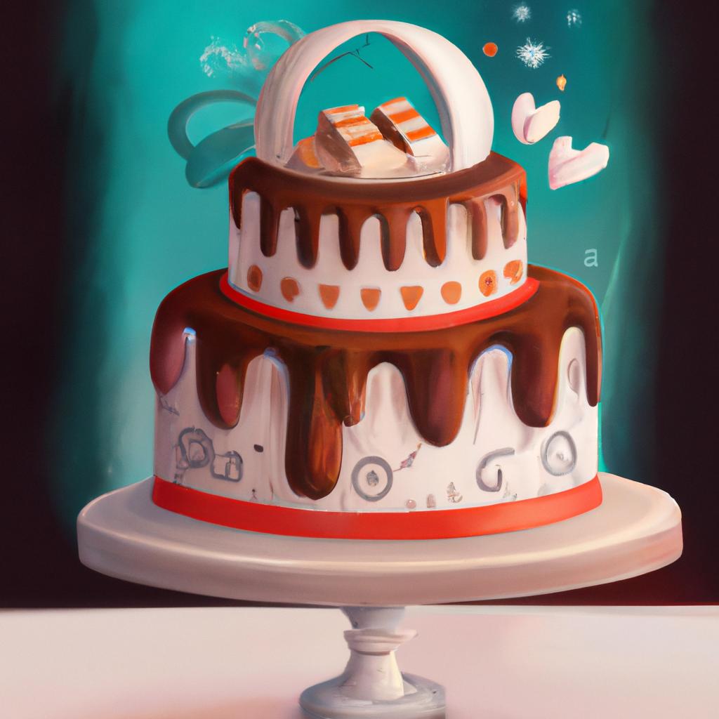 Imagem de capa do post "Descubra o Que Significa Sonhar com Bolo Decorado com Sonho de Valsa" com um desenho digital