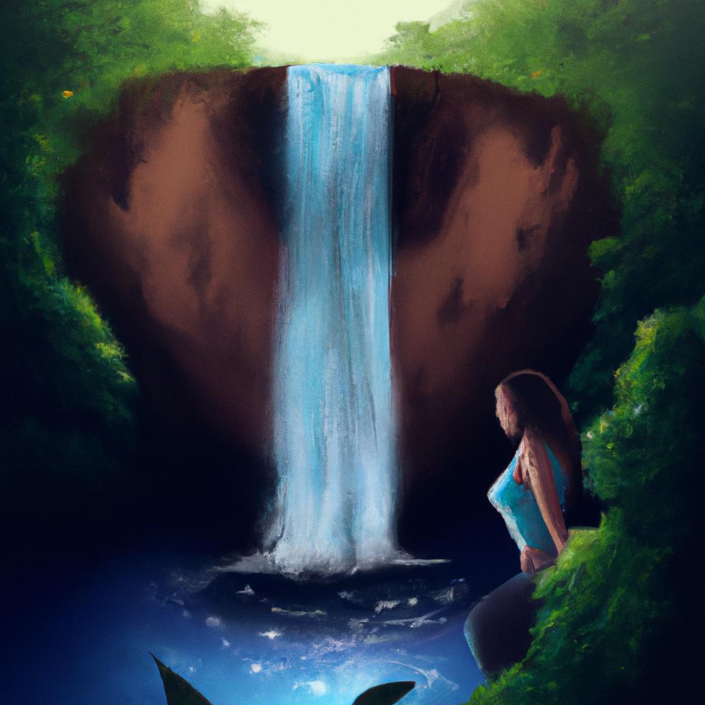 Imagem de capa do post "Marília Mendonça Sonhou com Cachoeira: Descubra o Significado!" com um desenho digital