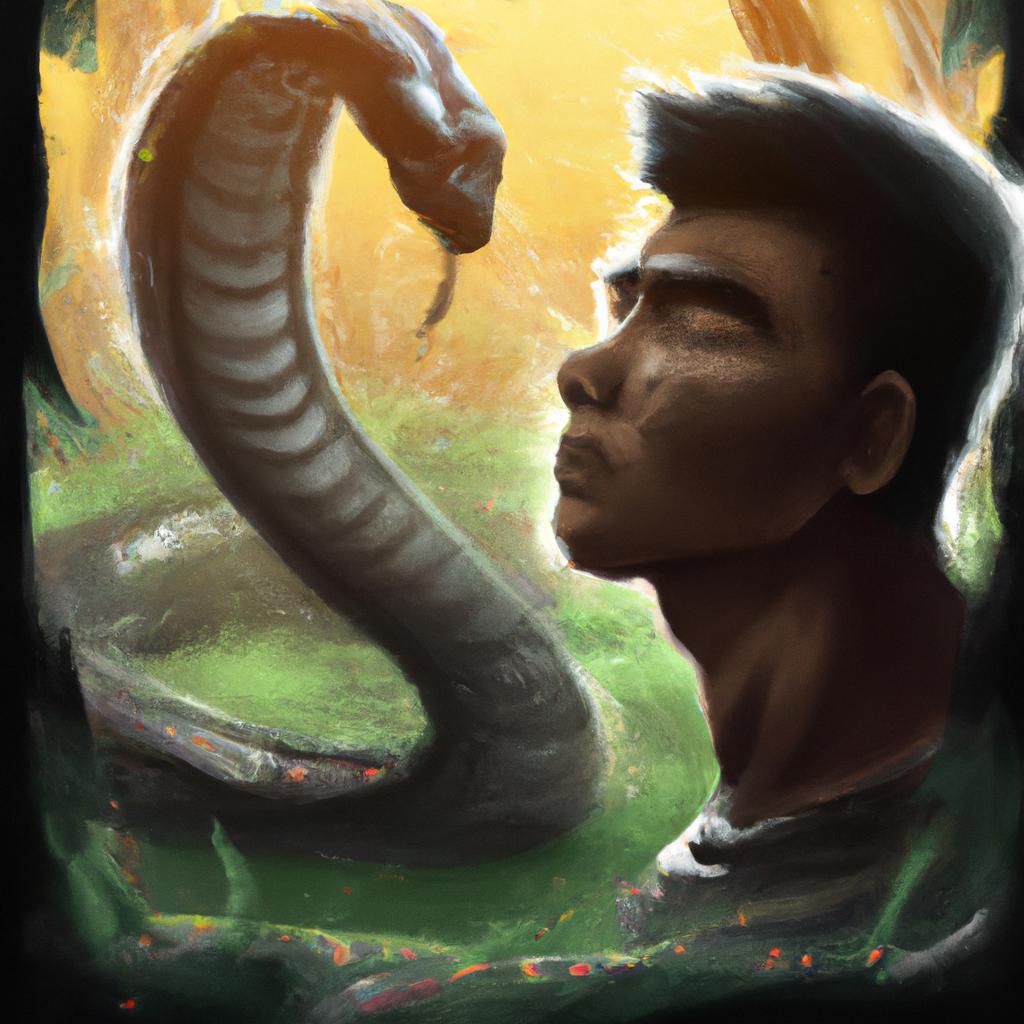 Imagem de capa do post Descubra: O Que Significa Sonhar com Cobra? com um desenho digital