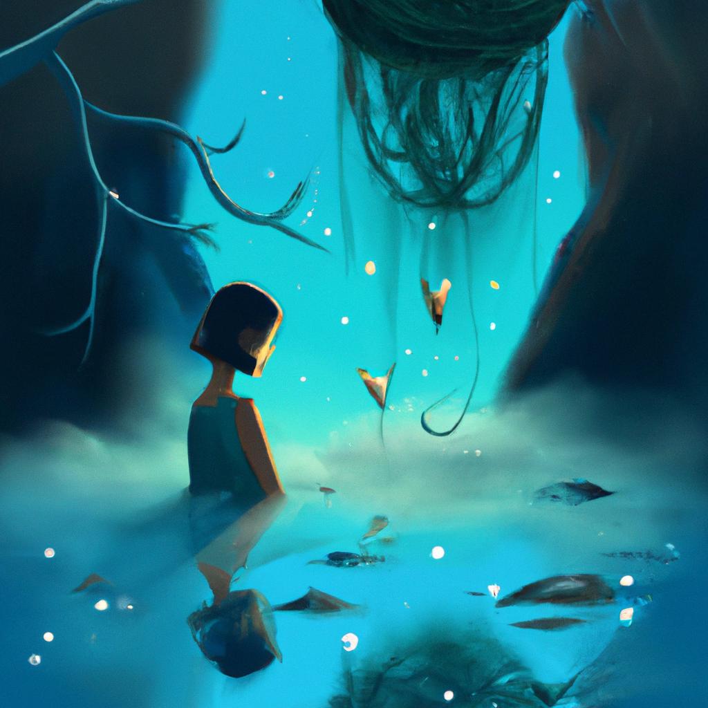 Imagem de capa do post "O Que Significa Sonhar Com Água Corrente? Descubra Agora!" com um desenho digital