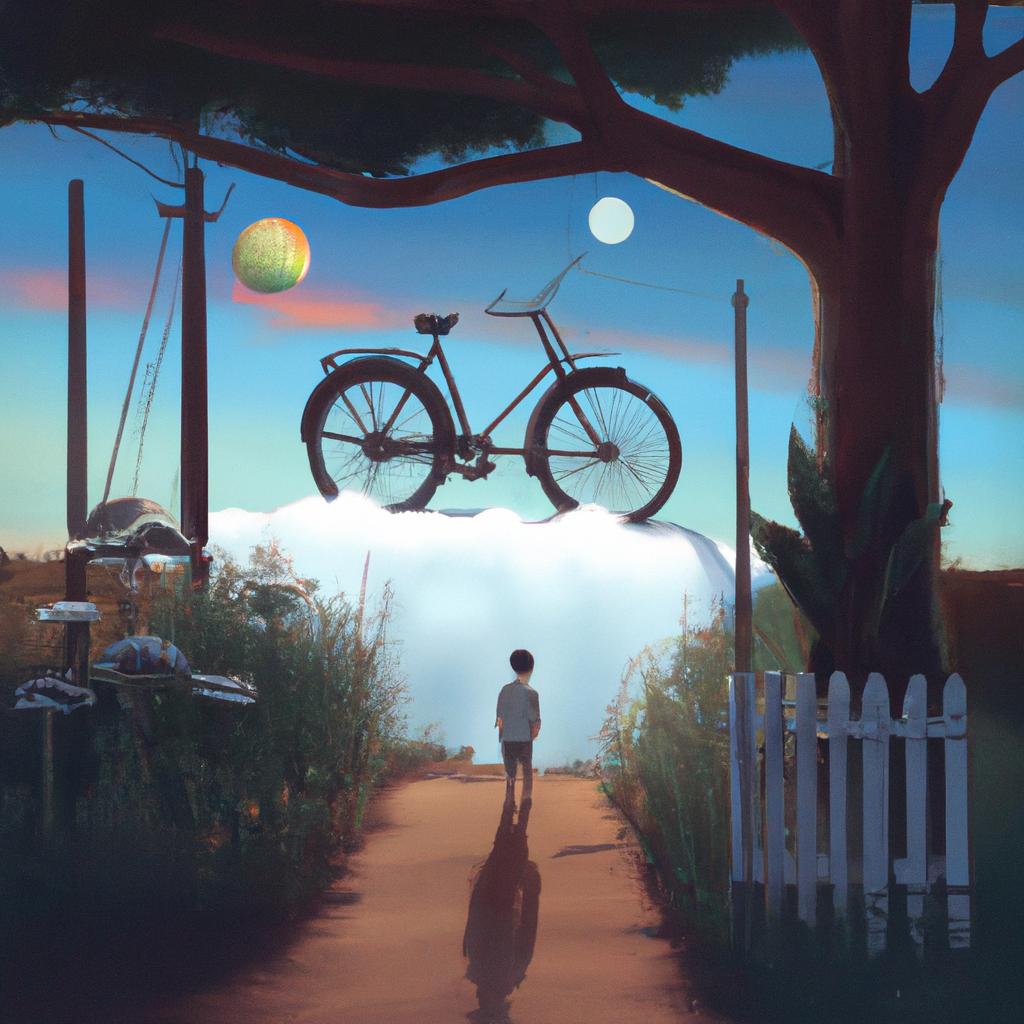 Imagem de capa do post "Descubra o Que Significa Sonhar com Bicicleta!" com um desenho digital