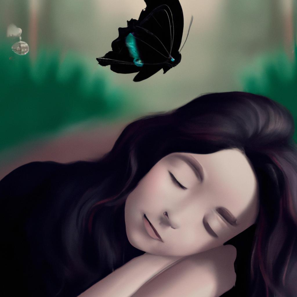 Imagem de capa do post "O Que Significa Sonhar com Borboleta Preta? Descubra Aqui!" com um desenho digital
